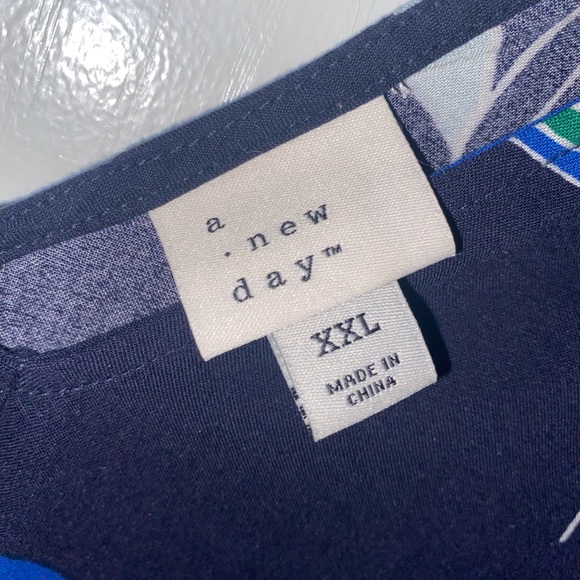 A New Day, Blue Floral Midi Dress, XXL, NWOT - Picture 2 of 2